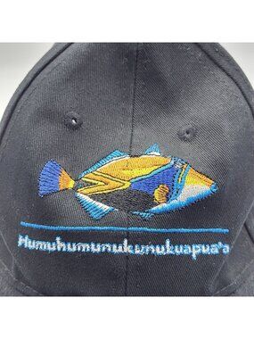 Reef Triggerfish Hawaiian State Fish humuhumunukunukuāpuaʻa Embroidered cap hat
